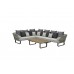 Jive loungeset 4-delig L c. bl/ rope taupe 23mm/ sand